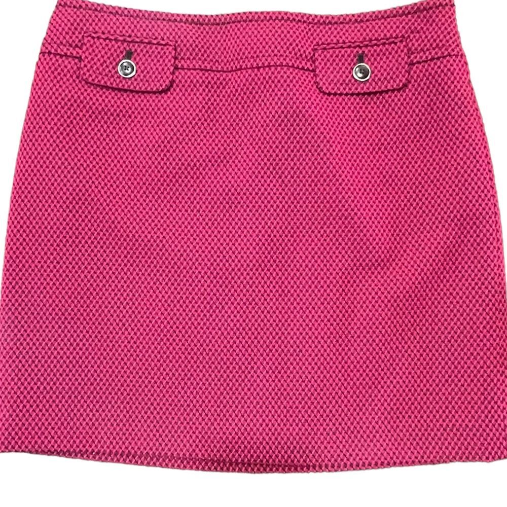 Ann‎ Taylor LOFT Vibrant Textured Fuchsia Skirt Size 8P Petite